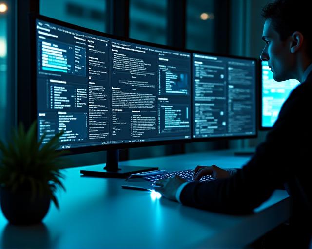 Complex AI-powered analytics dashboard overview
